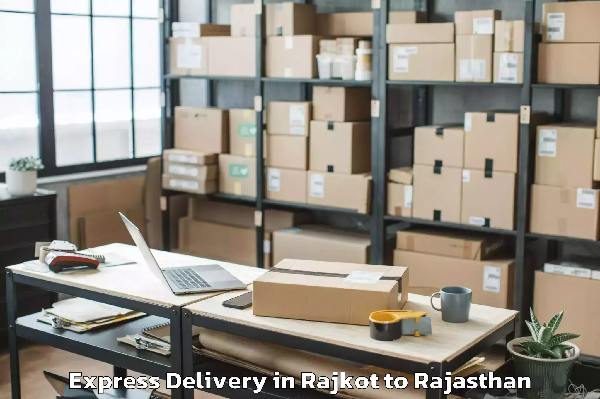 Discover Rajkot to Abhilashi University Jaipur Express Delivery